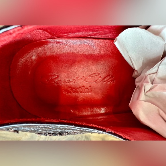 Fertini MEN'S SHOES ALLIGATOR PRINT / CALF-SKIN LEATHER OXFORDS Size 41/8 LNC - Picture 7 of 7